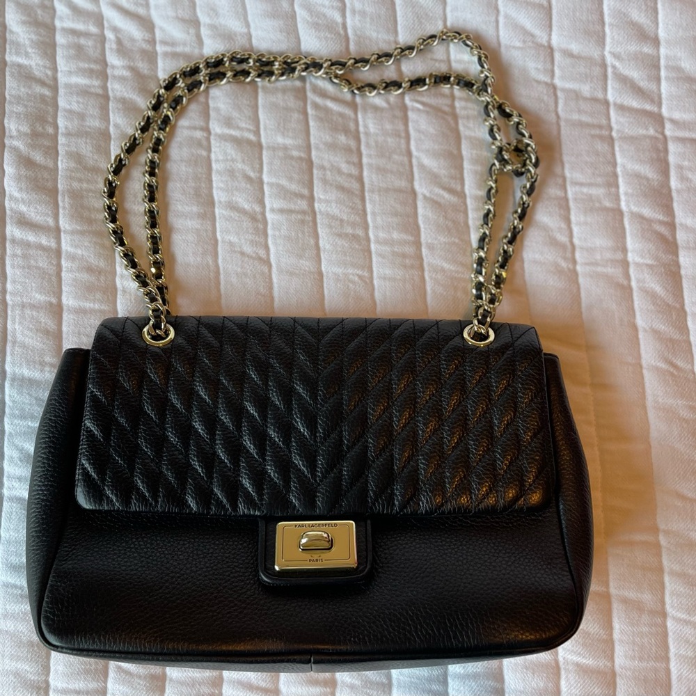 Black Karl Lagerfeld handbag